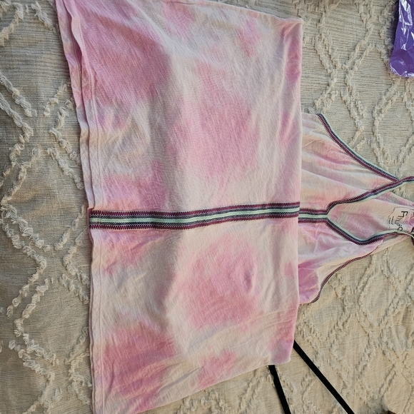Pitusa Pima Tie-dyed Maxi Sundress / Coverup in Bubble Gum Pink - Picture 6 of 8